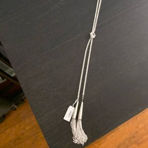 Kendra Scott silver necklace- long